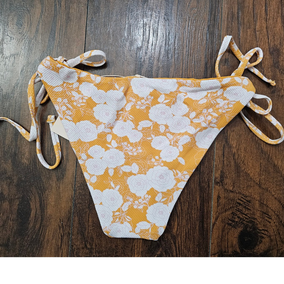 New Eberjey Bikini Bottom Size Small Orange White - Picture 2 of 2